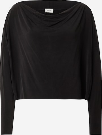 juoda DRYKORN Marškinėliai 'SOMY': priekis