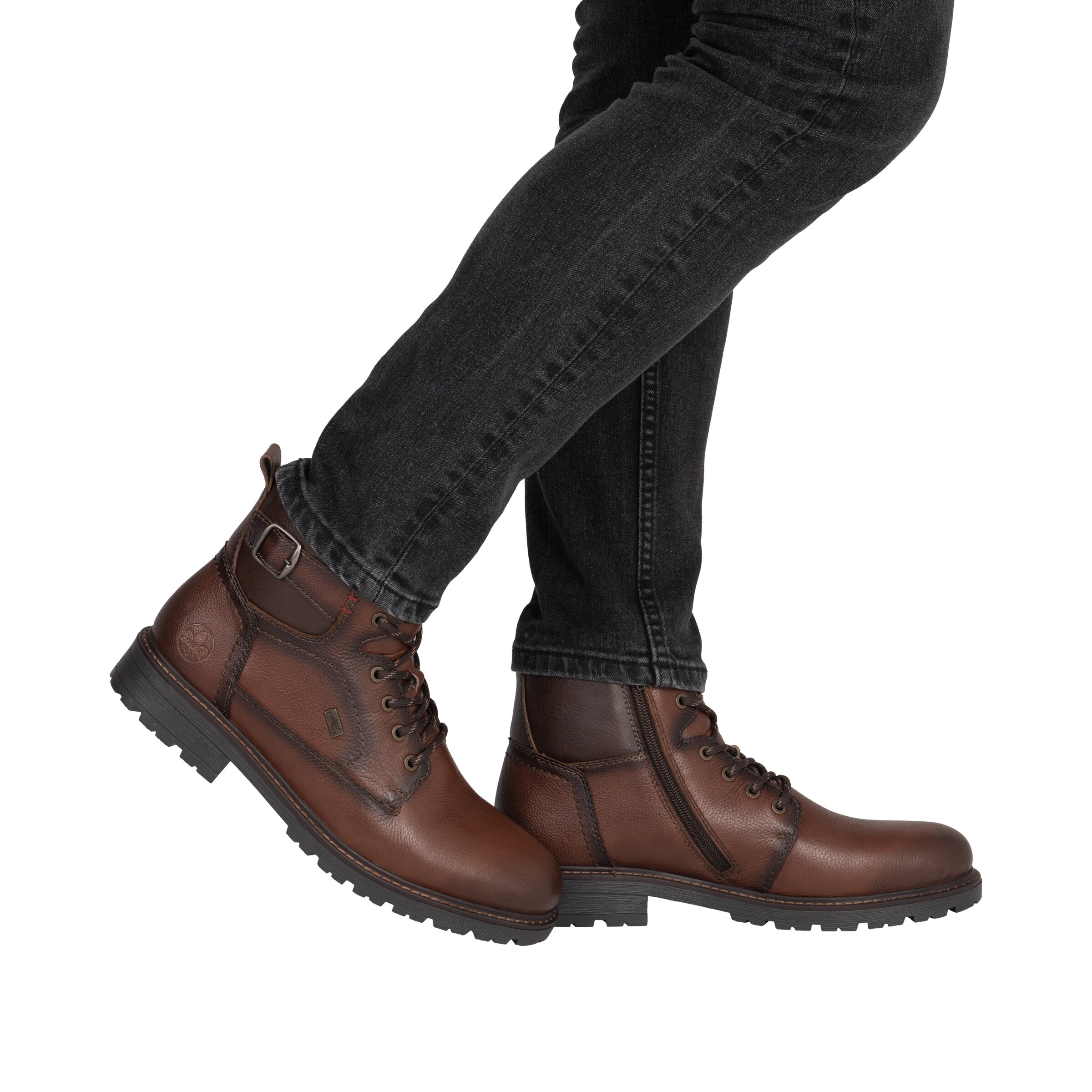 Rieker Lace-Up Boots in Brown