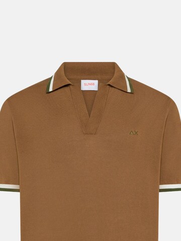 T-shirt 'SUN68 POLO SWEATER STRIPES DETAILS S/S POLO' SUN68 en marron
