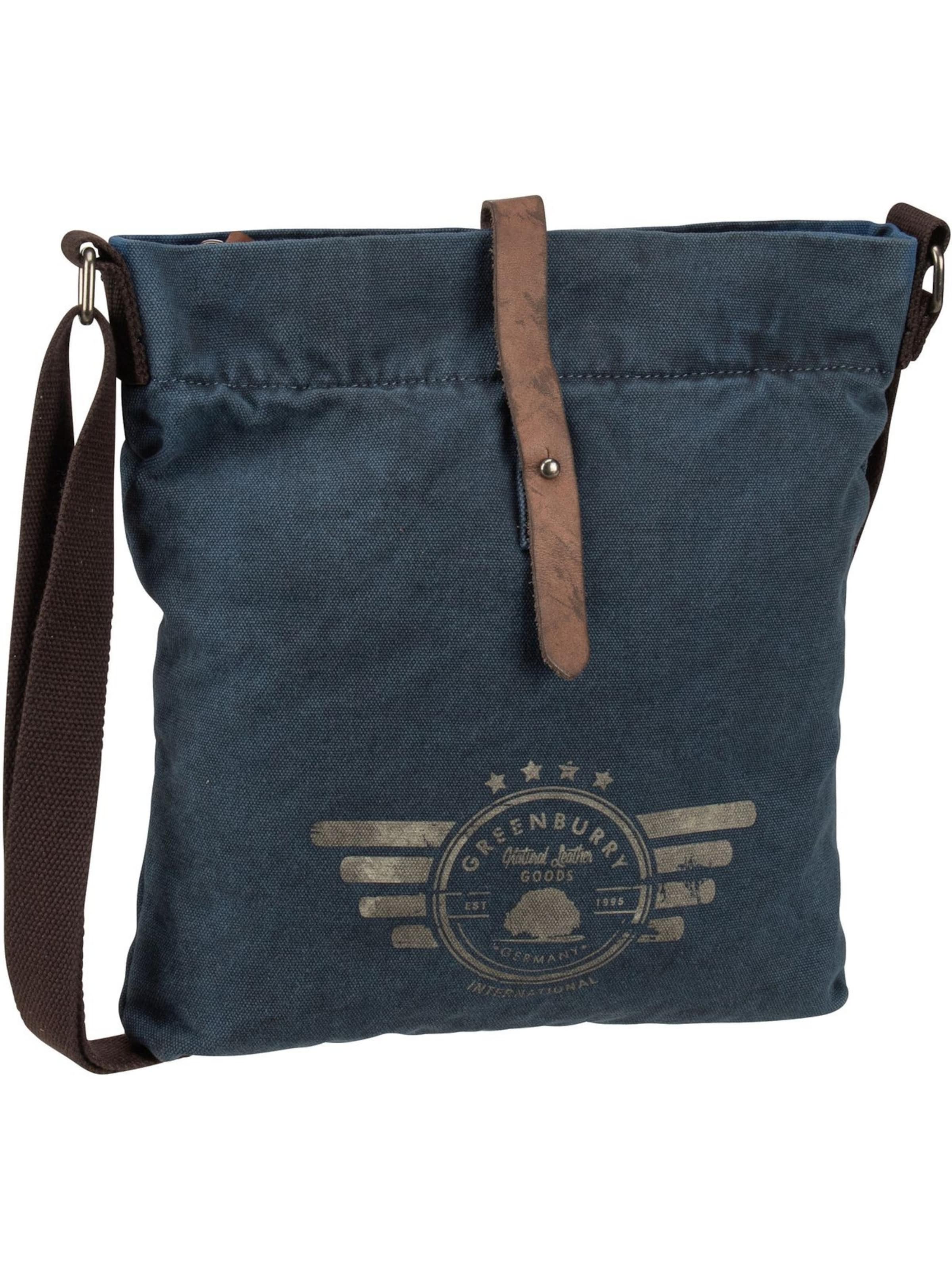 GREENBURRY Umhängetasche 'Aviator' in dunkelblau / karamell, Produktansicht
