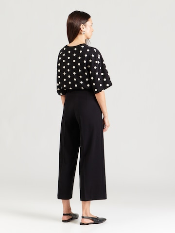 Lindex Wide leg Παντελόνι με τσάκιση 'Lykke' σε μαύρο