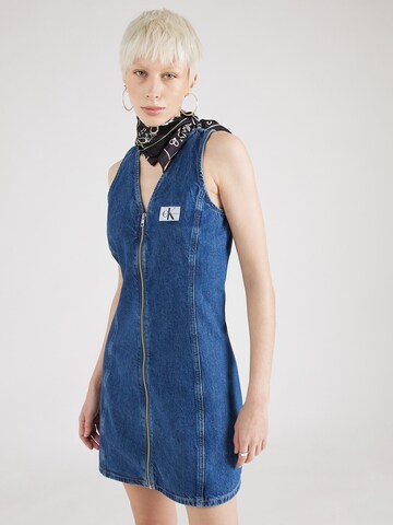 Calvin Klein Jeans Jurk in Blauw: voorkant