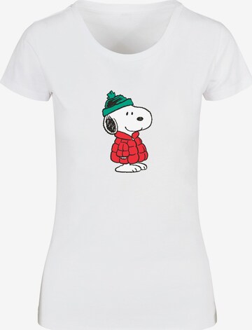 Merchcode Shirt 'Peanuts Snoopy Dressed Up' in White: front