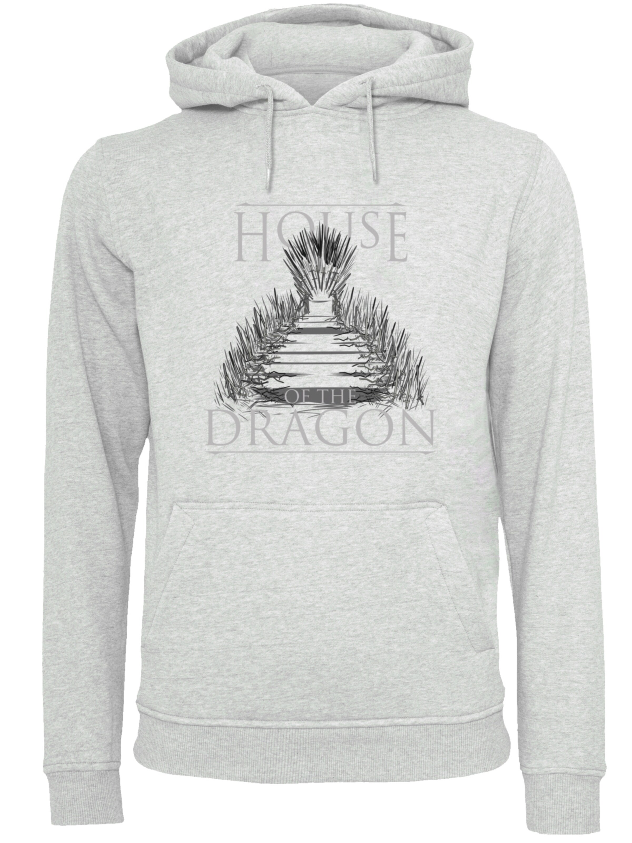 F4NT4STIC Sweatshirt 'House Of The Dragon Throne' in Grijs: voorkant