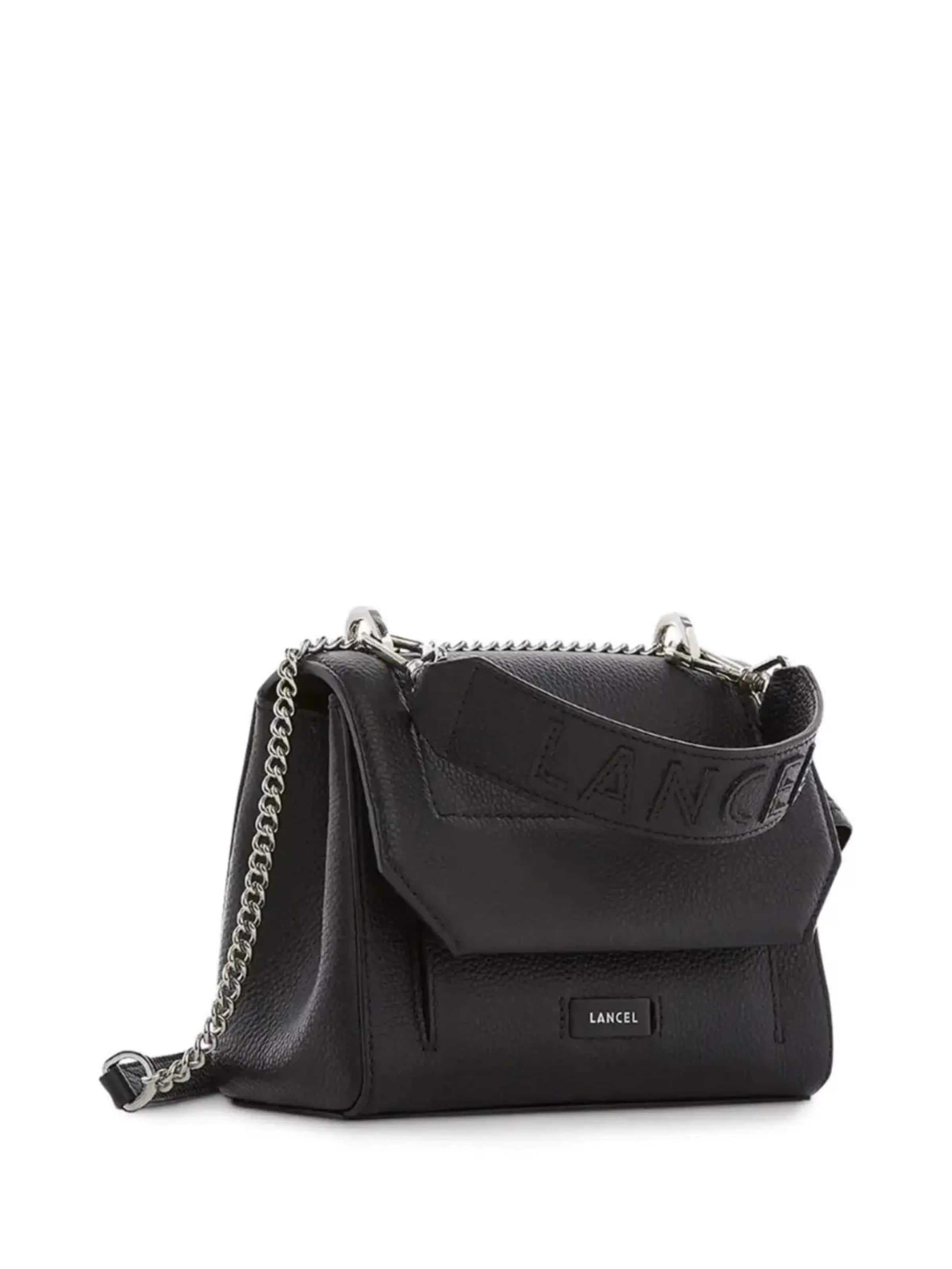Borsa a spalla 'Sac Rabat S Lancel Ninon Noir/Argenté' di Lancel in nero