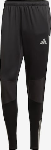 ADIDAS PERFORMANCE Tapered Workout Pants 'Tiro 23 Competition' in Black: front