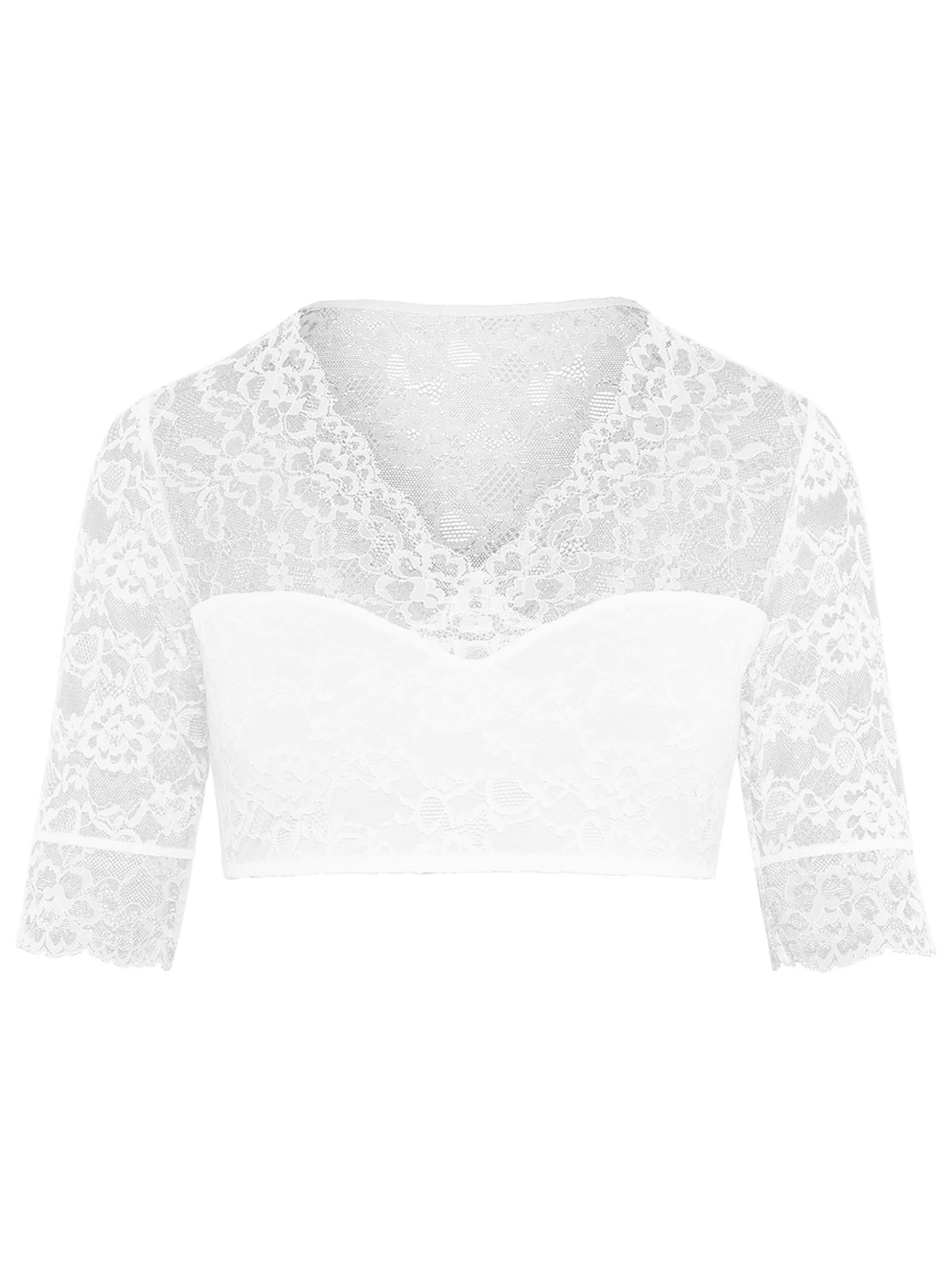 SUSA Trachtenbluse 'Wiesn-Zauber'‌‌‌‌‌‌‌‌‌‌ in Weiß: Vorderseite