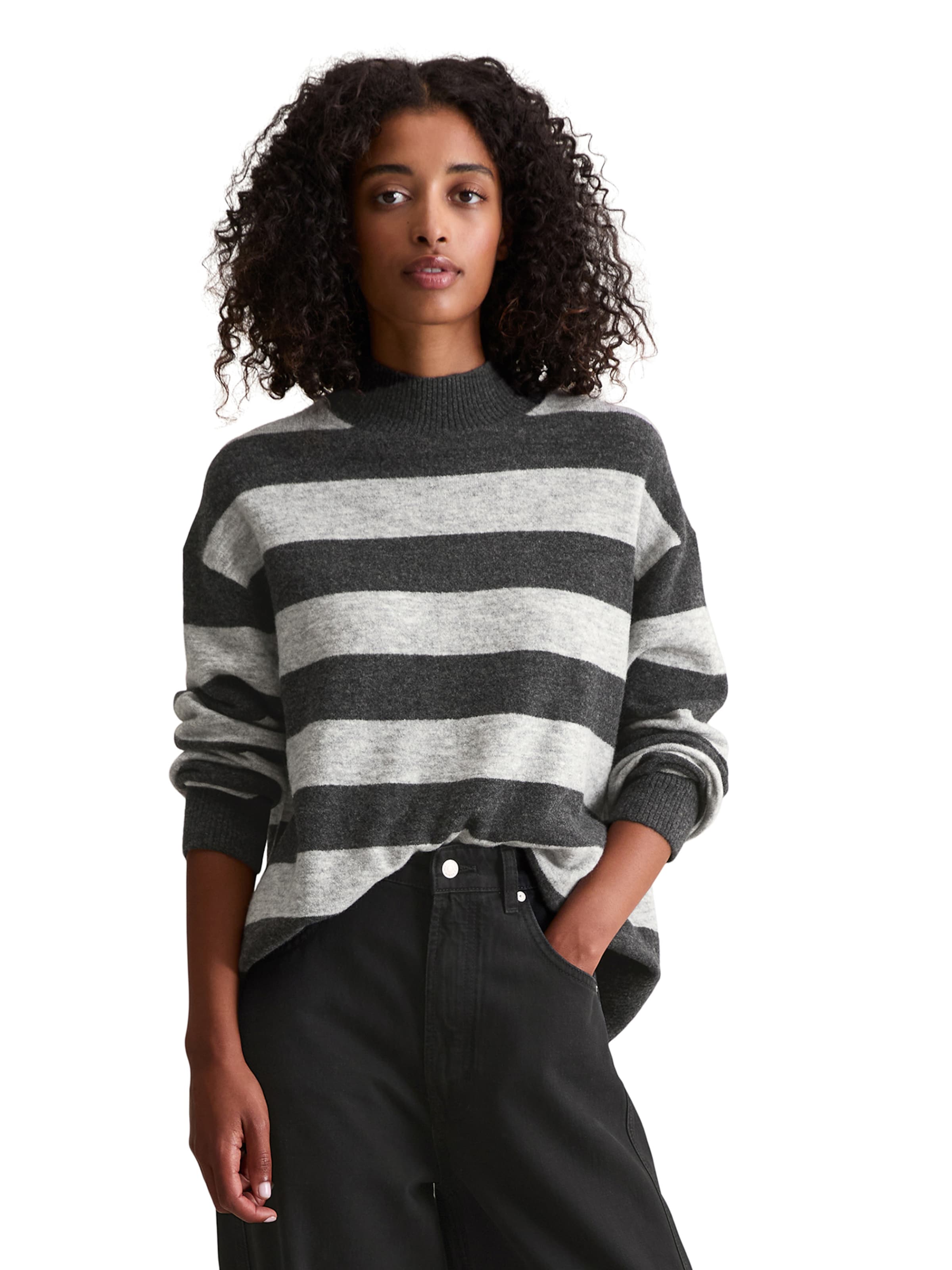 Marc O'Polo DENIM Pullover in Anthrazit, Hellgrau ABOUT YOU