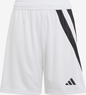 ADIDAS PERFORMANCE Workout Pants 'Fortore 23' in White: front