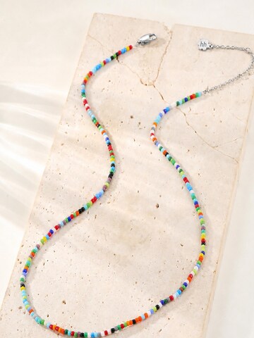 Chaîne 'Multicolor Bead' Hey Happiness en argent