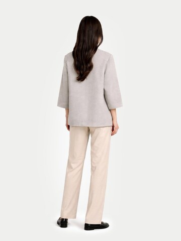 GOBI Cashmere Svetr 'Patch Pocket Cashmere Poncho Jacket' – šedá