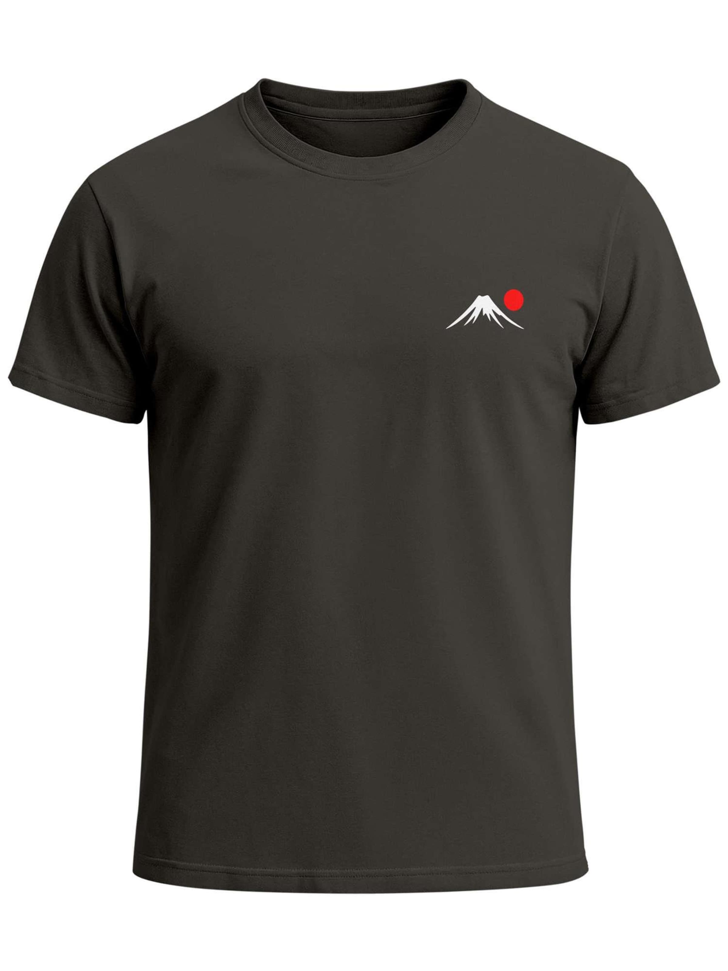 Neverless Shirt 'Mount Fuji' in Grey: front