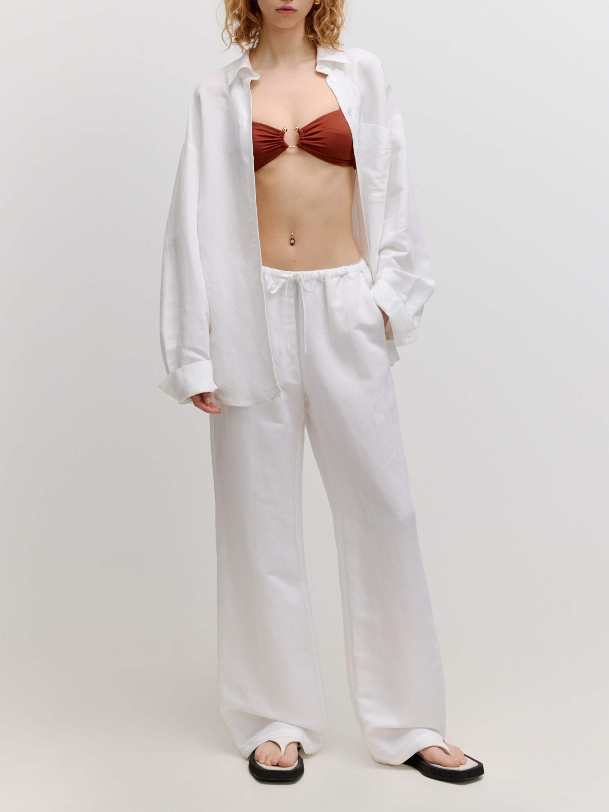 EDITED Produits Pantalon 'Bjelle' blanc