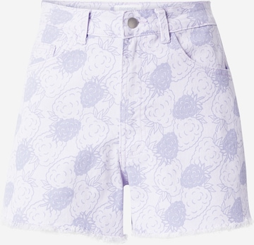 florence by mills exclusive for ABOUT YOU - Regular Calças de ganga 'High Tide' em roxo: frente