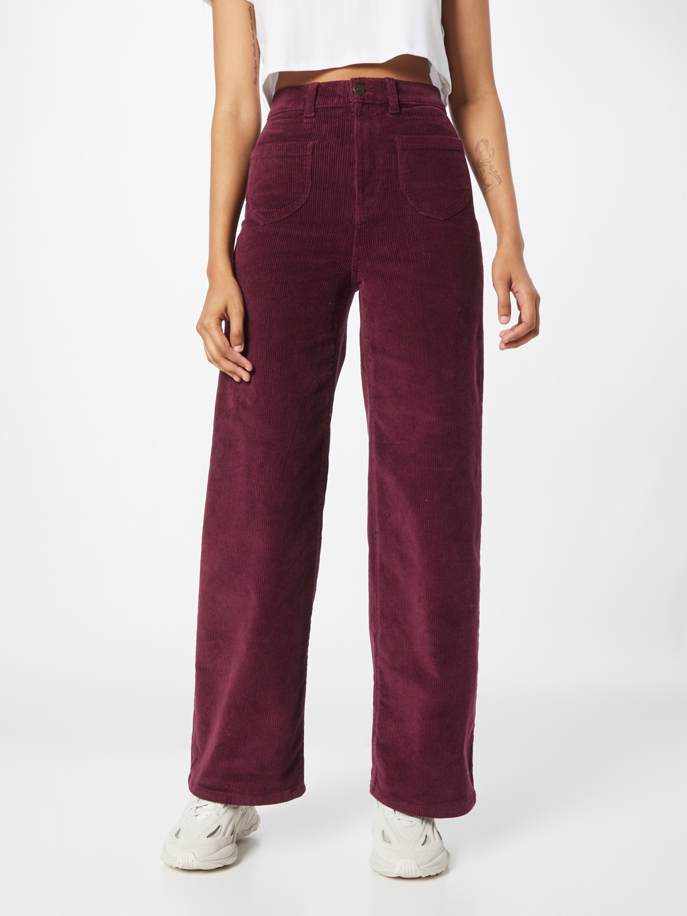 Pantalon pana rojo mujer sale