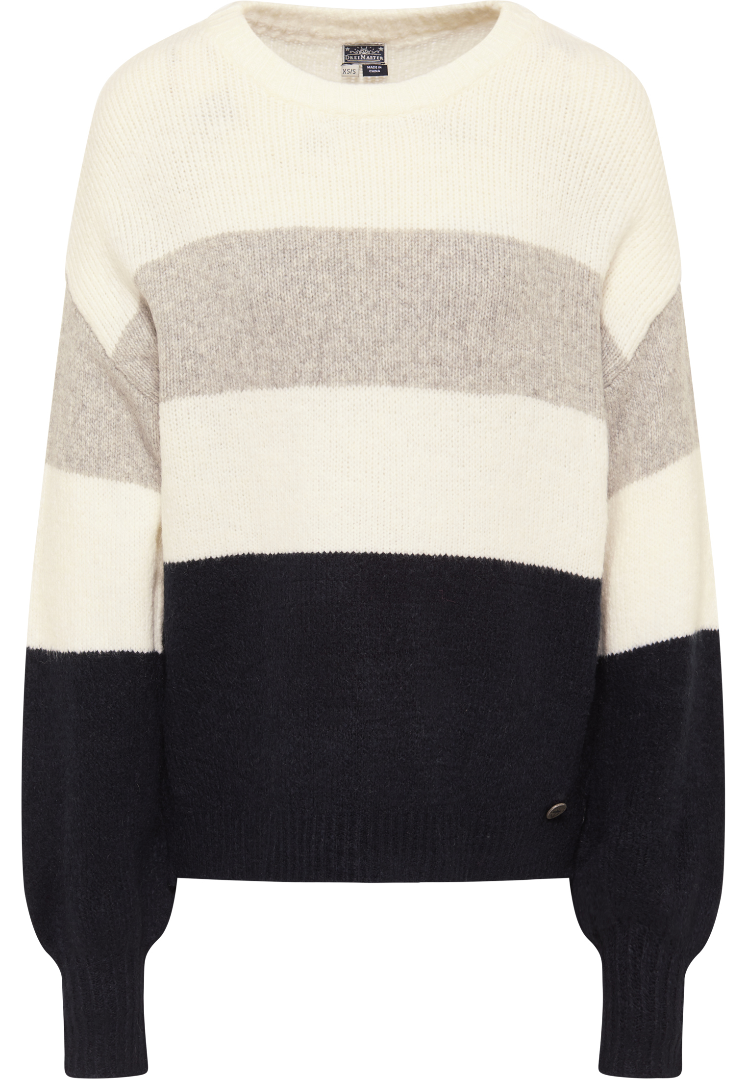 Taglie comode Donna DreiMaster Maritim Pullover in Blu Notte Taglie comode Donna DreiMaster Maritim Pullover in Blu Notte