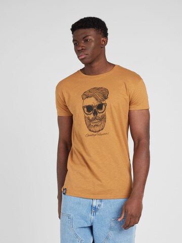 T-Shirt 'Hipster' Derbe en marron : devant