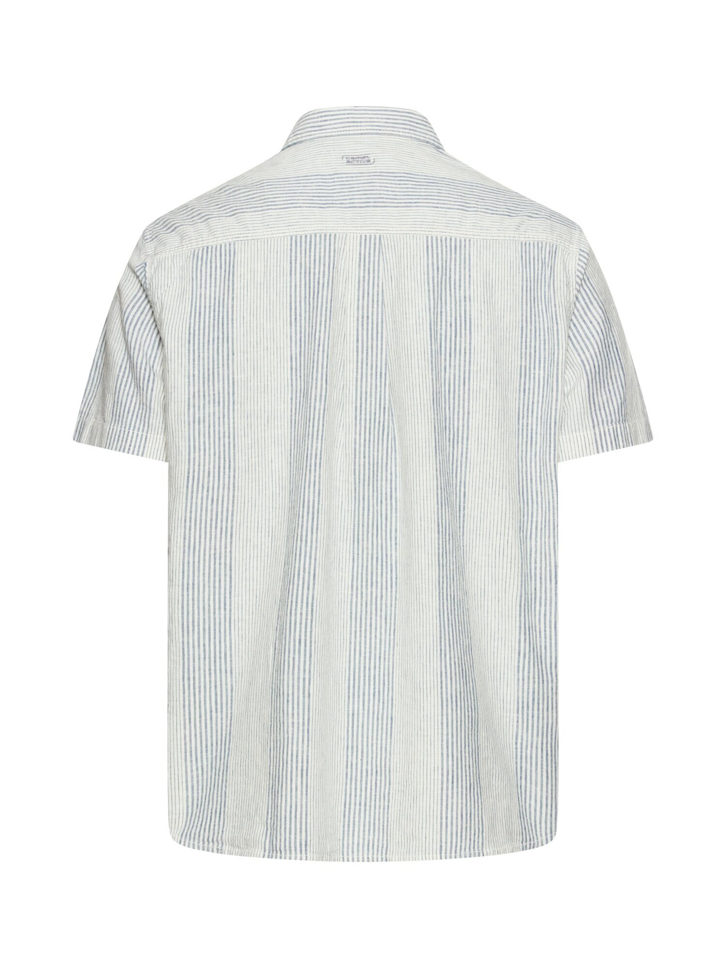 CAMEL ACTIVE Regular Fit Kurzarmhemd aus Leinenmix in Weiß