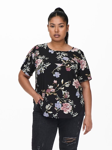 ONLY Carmakoma Bluse 'Lux Joy' in Schwarz: predná strana