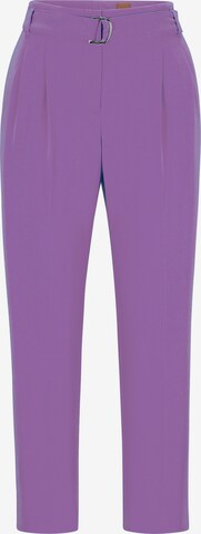 BOSS Pleat-Front Pants 'Tapiah' in Purple: front