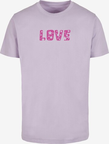 T-Shirt 'Valentines Day - Flowers Love' Merchcode en violet : devant