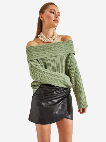 Bianco Lucci Pulóver 'Pullover' - zöld