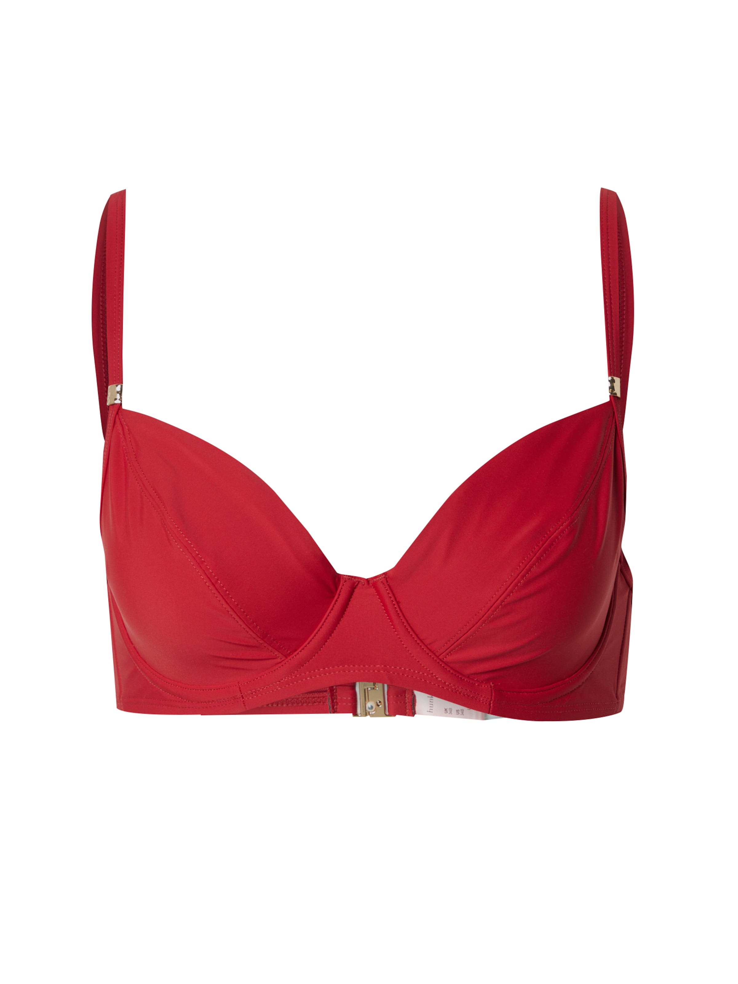 Hunkemöller Push-up Τοπ μπικίνι 'Luxe Demi' σε κόκκινο: μπροστά
