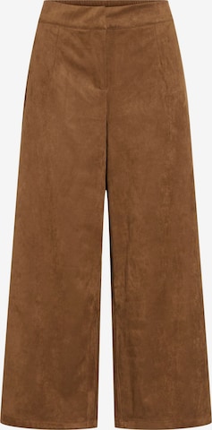VILA - Pierna ancha Pantalón 'VIHena' en marrón: frente