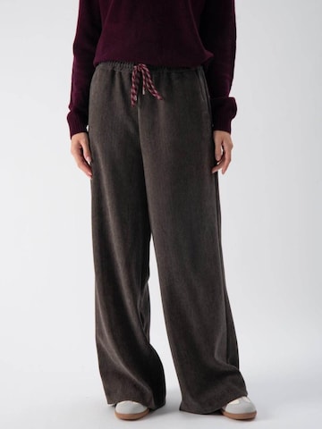 MND Pantsuit 'Chenille with drawstring' in Grey: front