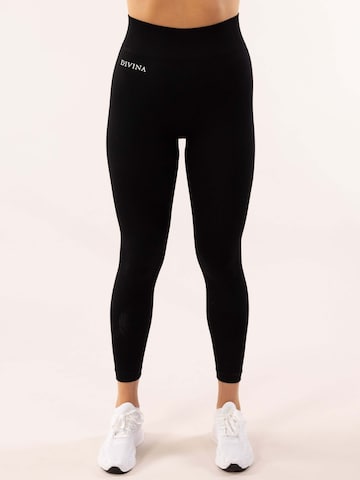 Divina Skinny Sportsbukser i sort: forside