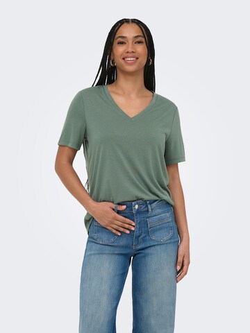T-shirt 'ONLKia' ONLY en vert : devant