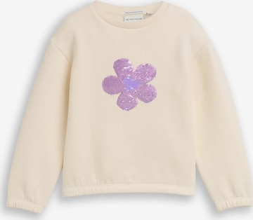 TOM TAILOR Sweatshirt in White: front
