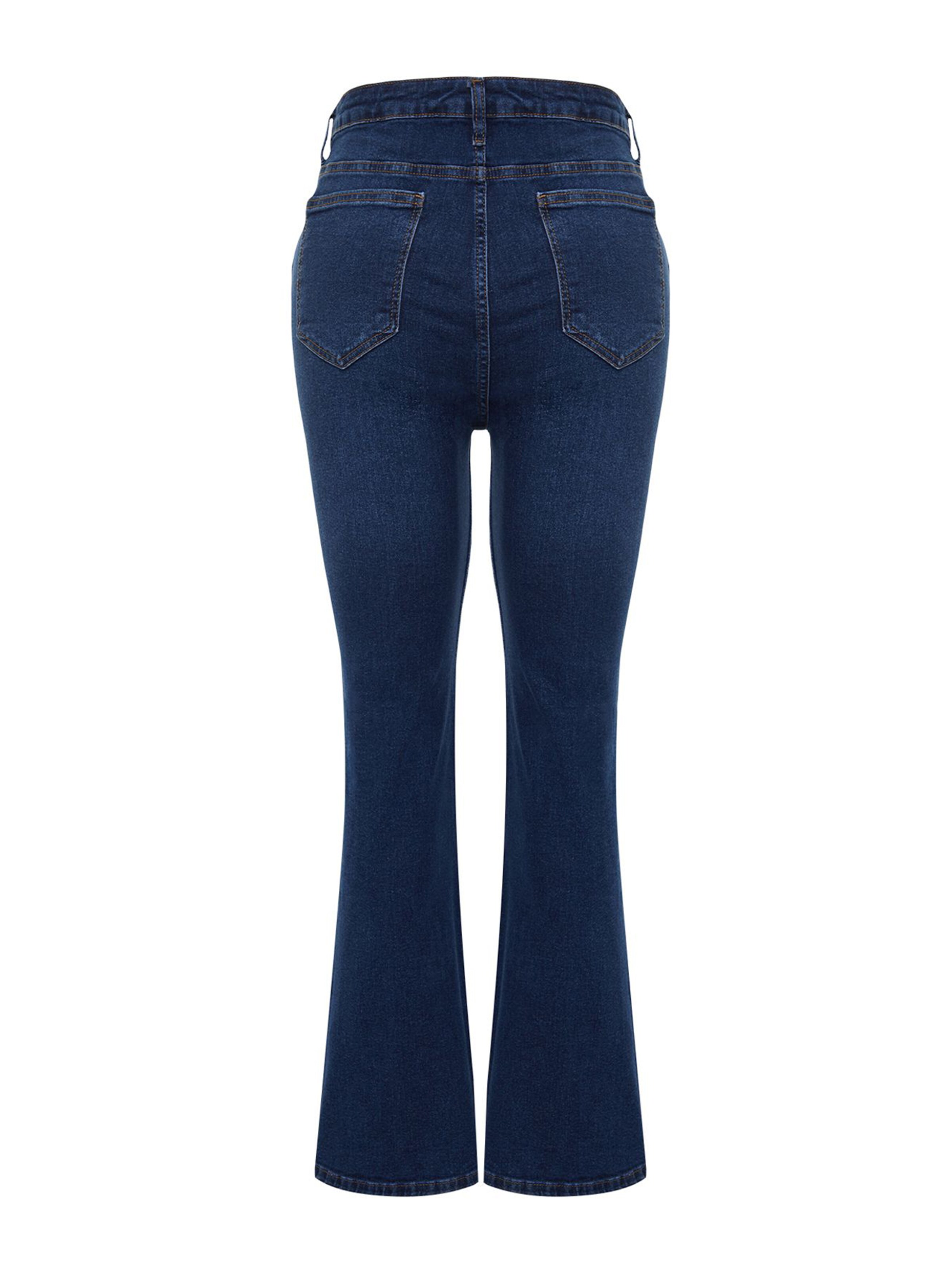 Trendyol Curve Bootcut Džínsy - Modrá