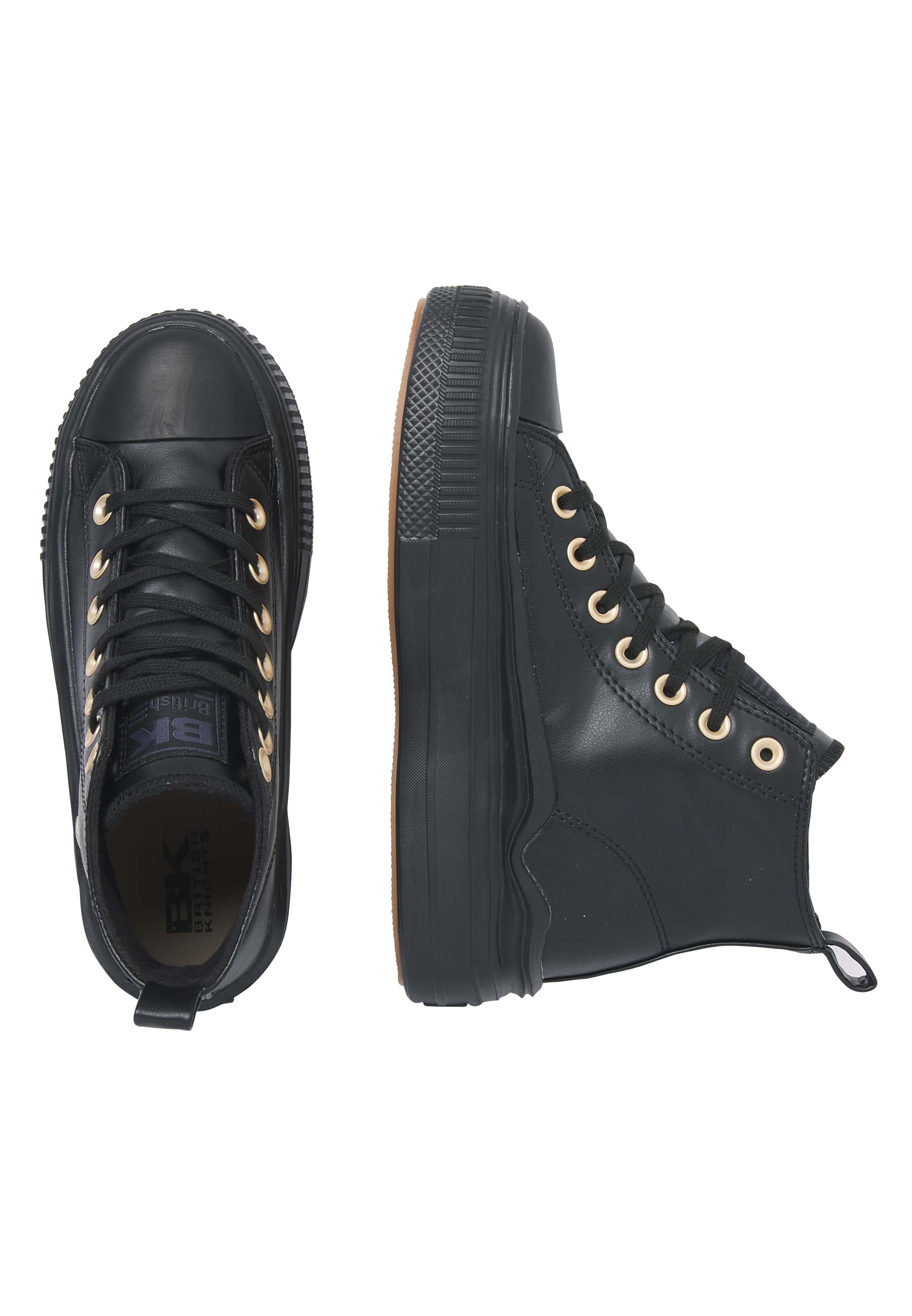 BRITISH KNIGHTS Korkeavartiset tennarit ' KAYA FLOW MID ' värissä musta