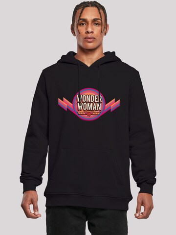 F4NT4STIC Sweatshirt 'DC Comics Wonder Woman Rainbow' in Black: front