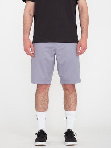 Volcom Regular Pants in Purple: front