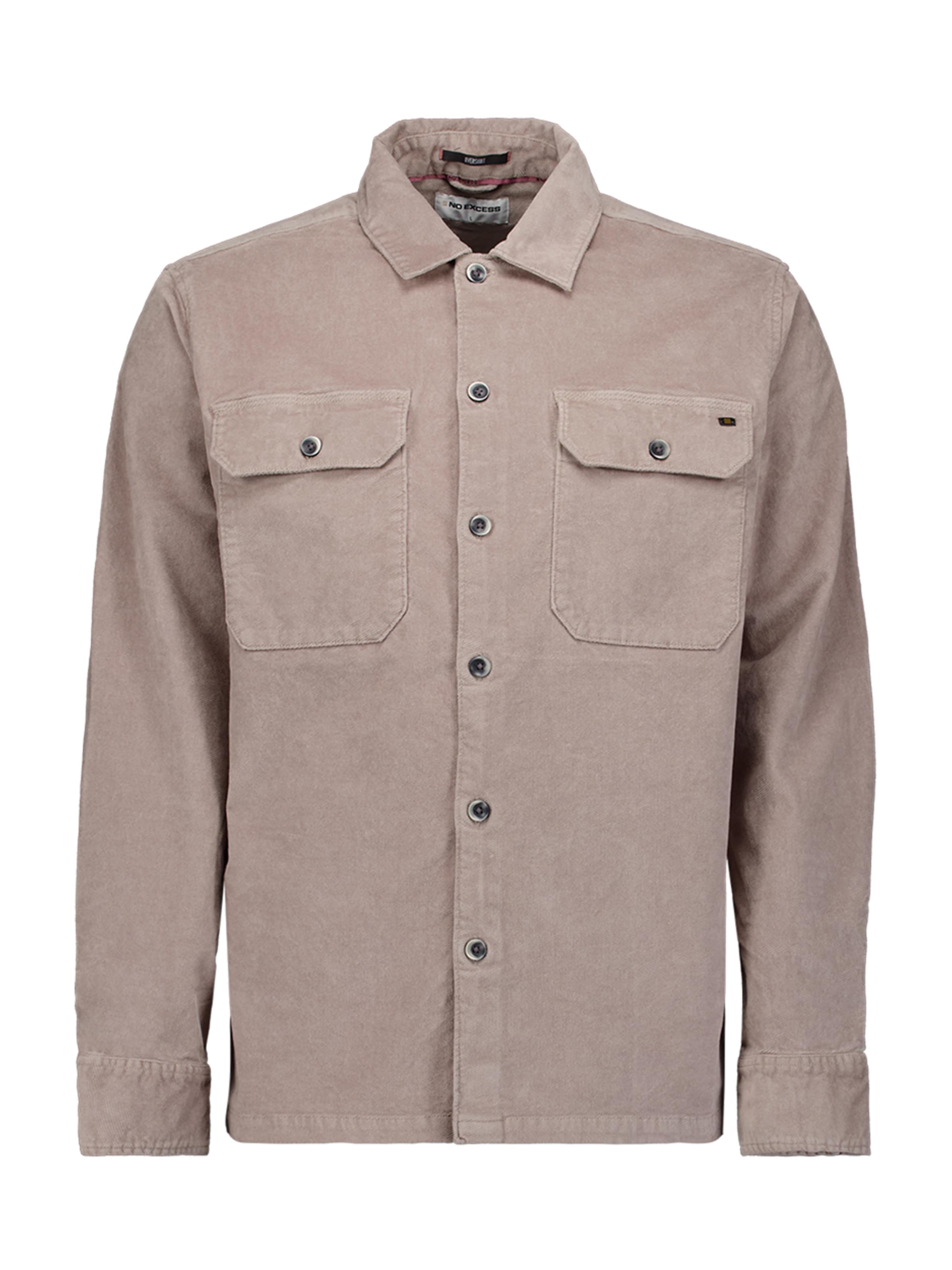 No Excess Regular fit Overhemd in Beige: voorkant