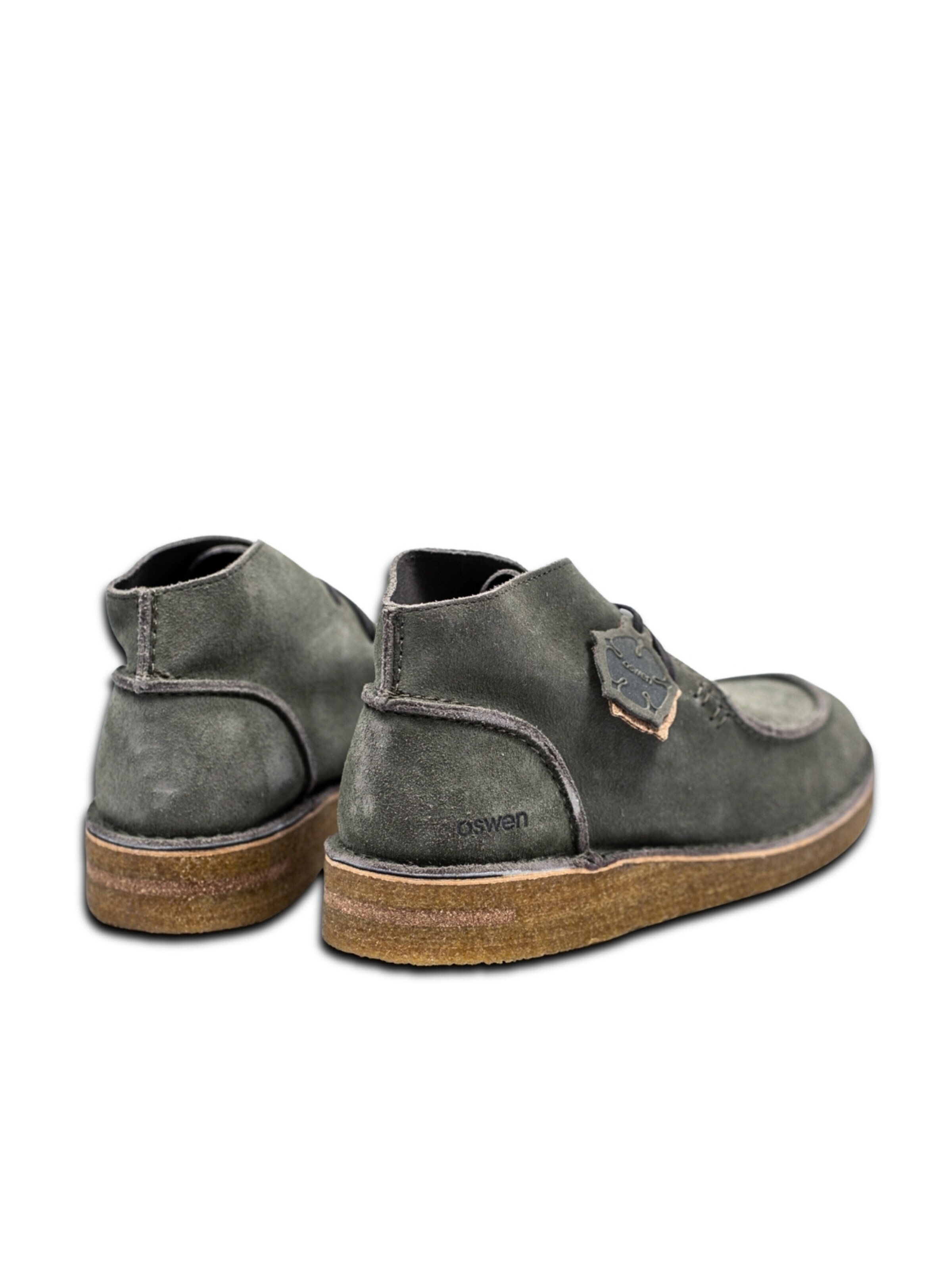oswen Lace-up boot 'Ewaldi Suede Boot' in Green