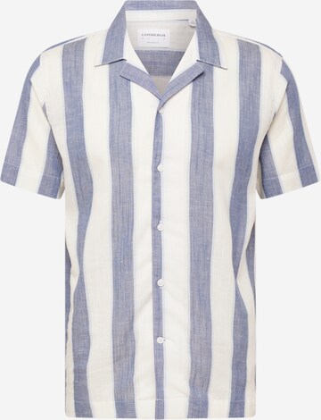 Coupe regular Chemise Lindbergh en bleu : devant