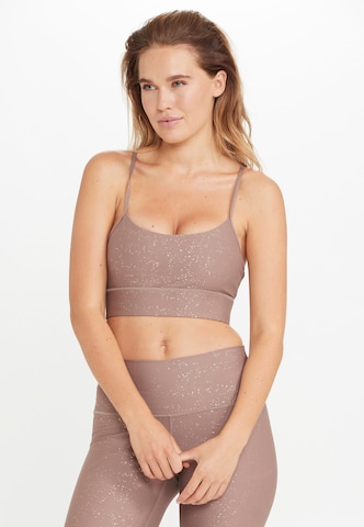 Athlecia Sports Bra 'Thinky' in Brown: front