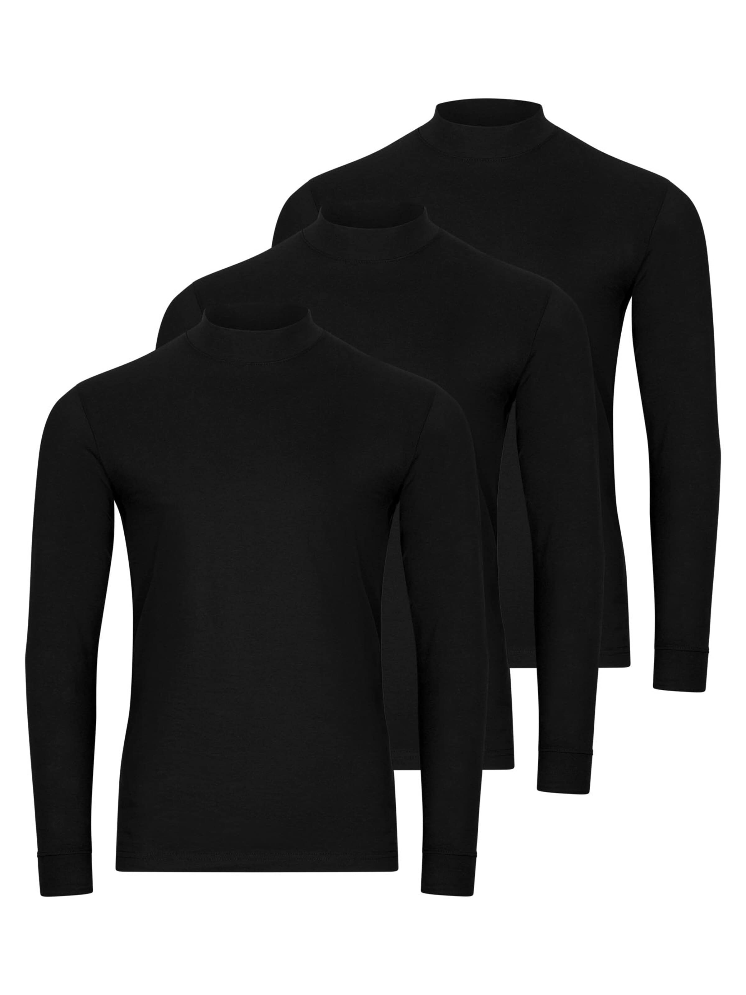 Ragman Shirt 'Basic' in Black: front