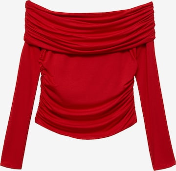 MANGO Shirt 'BARDOT' in Rood: voorkant