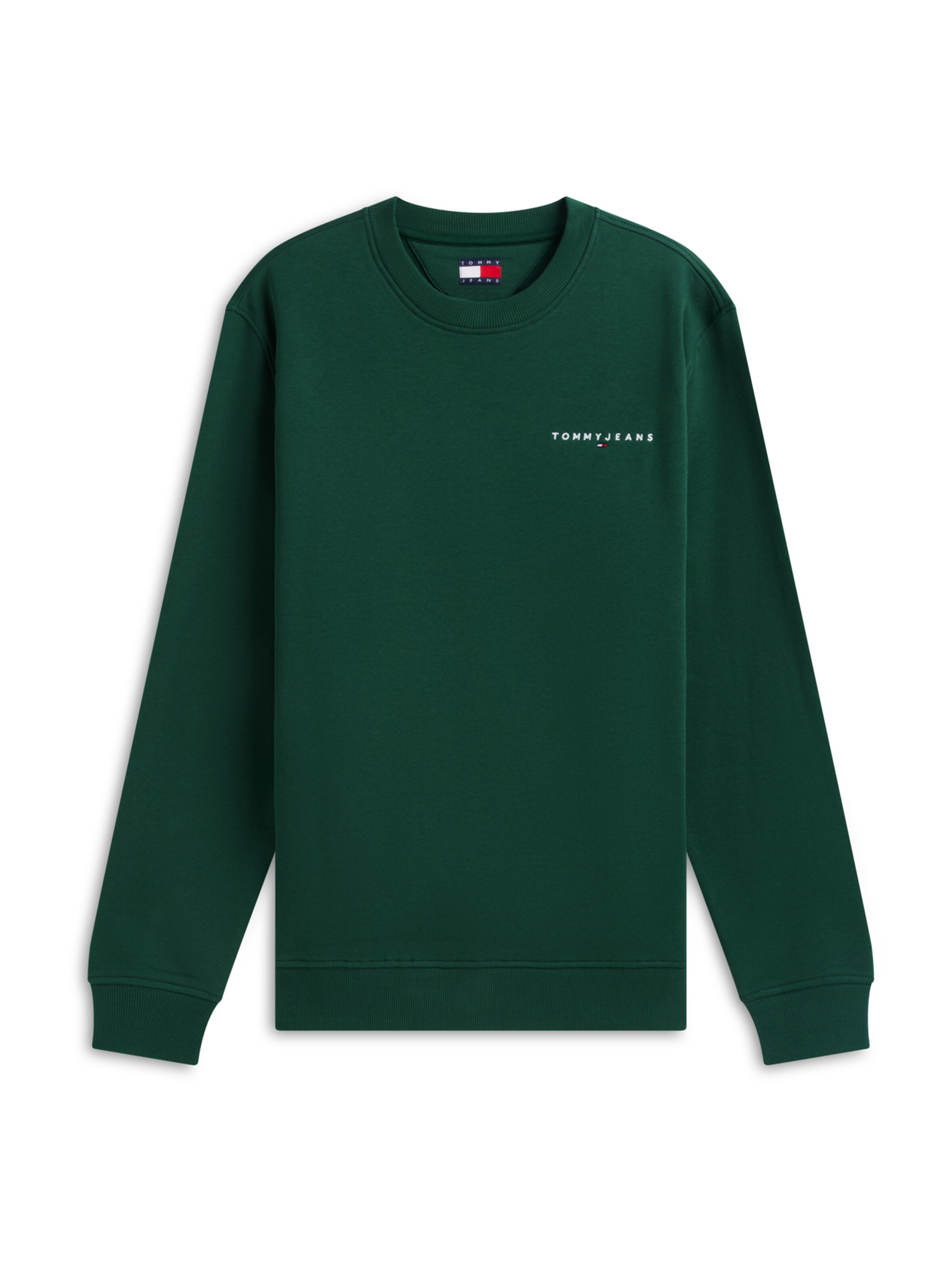 Tommy Jeans - Sweatshirt 'LINEAR' em verde: frente