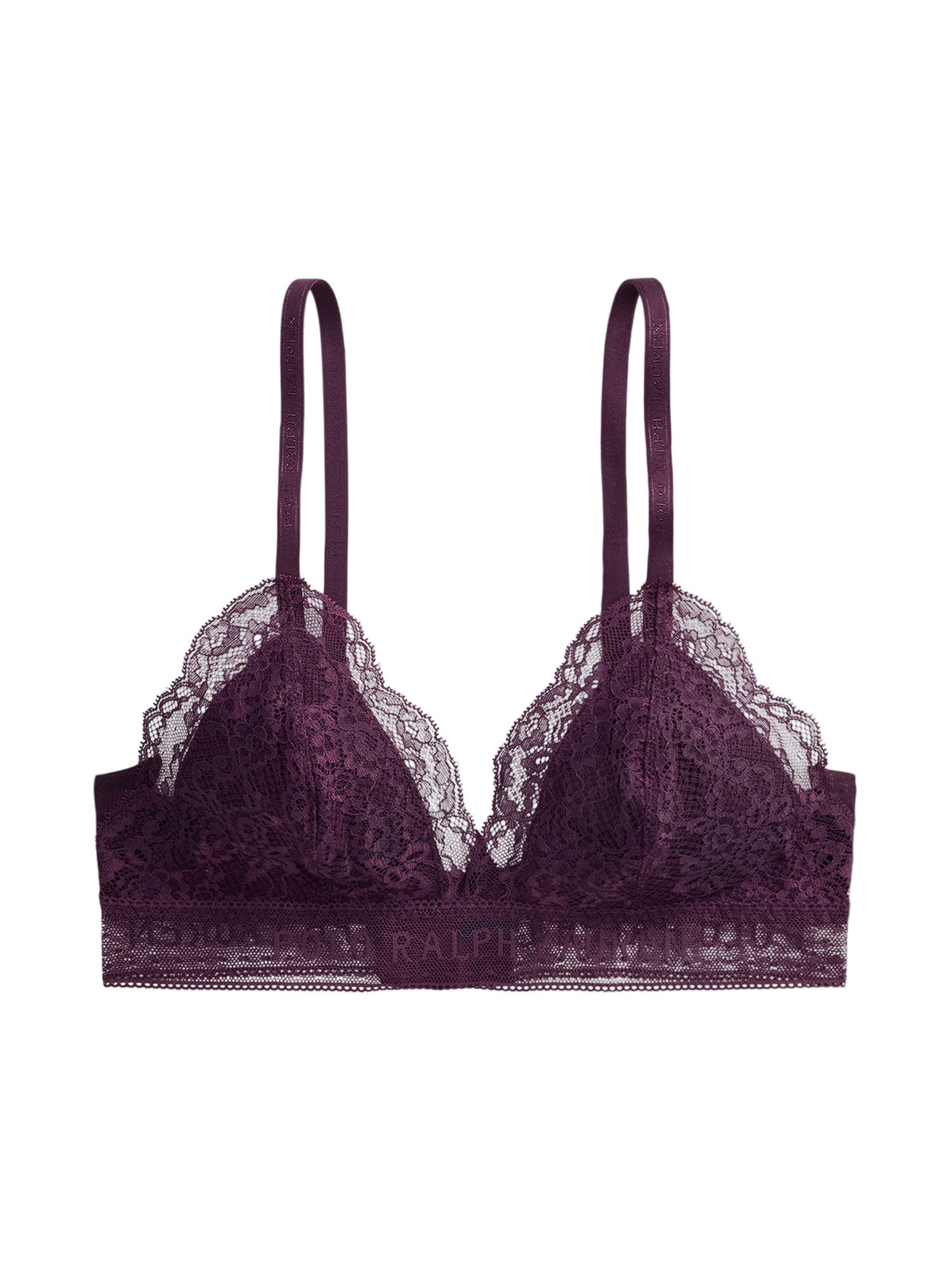 Polo Ralph Lauren Triangel BH 'Love Collection' in Lila: Vorderseite