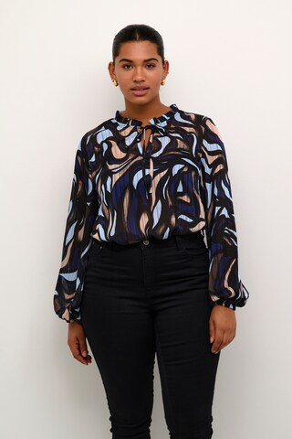 KAFFE CURVE Blouse 'Marga' in Black: front