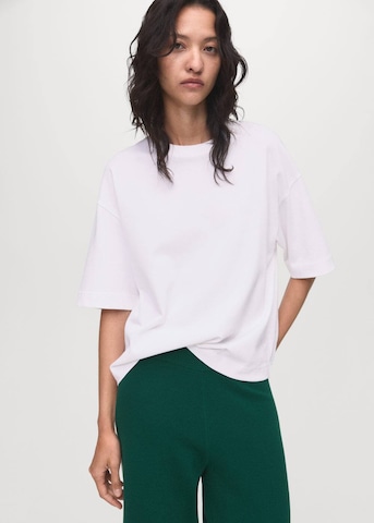 MANGO Wide leg Pants 'Roma' in Green