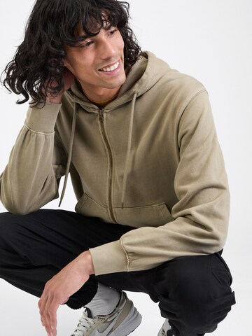 JACK & JONES Sweat jacket 'Charge' in Beige