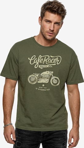 MAKAYA Shirt 'Being first' in Green: front