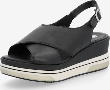 REMONTE Sandals in Black: front