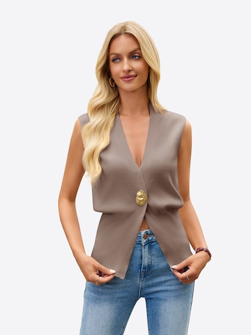 Imily Bela Pletená vesta – šedá: přední strana